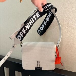 Off-White x Byredo Canvas Binder Clip Flap Bag
 c/o Virgil Abloh with Zip Tie
